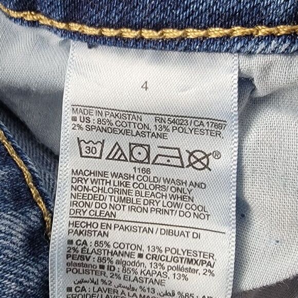 Old Navy Women's O.G. Straight Jeans Size 4 Medium Wash Blue Denim 26x27 - Picture 6 of 11